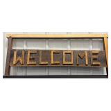40" Rustic Welcome Wooden Sign