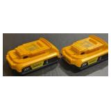 DEWALT 20V MAX 2 Ah Lithium Ion Batteries