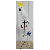 60" Metal Umbrella Cockatoo Parrot