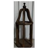 23" Rustic Wooden Lantern