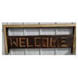 40" Rustic Welcome Wooden Sign