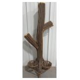 58" 2 Plant Wooden Stand