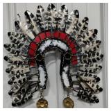19" Metal Native Headdress Wall Hanging