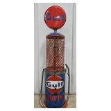 39" Gulf Gasoline Metal Gas Pump