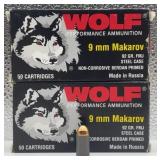 Wolf 9mm Makarov Steel Case Cartridges