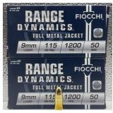 Fiocchi Range Dynamics 9mm Luger Full Metal Jacket