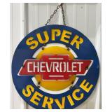 20ï¿½ Chevrolet Super Service Single Sided Metal Sig