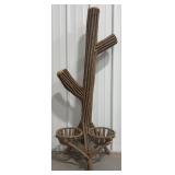 53" 2 Plant Wooden Stand