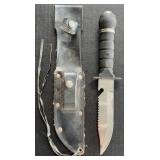 11" 420 Stainless Steel Serrated Blade Survival K