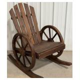 Wagon Wheel Rocking Chair