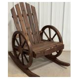 Wagon Wheel Rocking Chair
