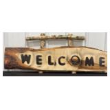 45" Rustic Welcome Wooden Sign