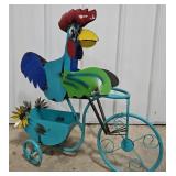 26" Metal Rooster Planter