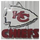 23" Kansas City Chiefs Single Sided Metal Sign