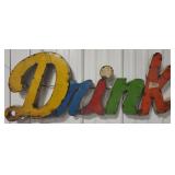 14" Drink Single Sided Metal Sign