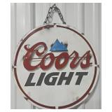 15" Coors Lite Single Sided Metal Sign