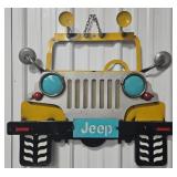 26" Yellow Jeep Single Sided Metal Sign