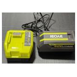 Ryobi 40V 4.0Ah Lithium-Ion Battery & Charger