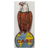 30ï¿½ CASE Bald Eagle Single Sided Metal Sign