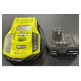 Ryobi ONE+ 18V 4Ah Lithium Ion Battery & Charger