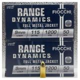 Fiocchi Range Dynamics 9mm Luger Full Metal Jacket