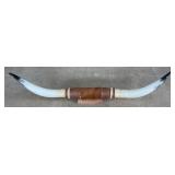64" Longhorn Horns w/ Cowhide & Leather Wrap
