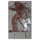 81" Metal Big Foot w/ Fishing Pole