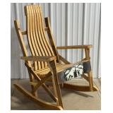 Rustic Hickory Rocker w/ Deer Scene