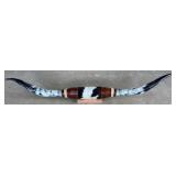 71" Longhorn Horns w/ Cowhide & Leather Wrap