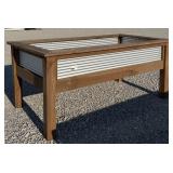 Raised Wood & Metal Planter Bed