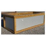 Raised Wood & Metal Planter Bed