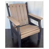 Tan & Black Poly Outdoor Chair