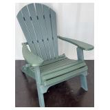 Green Poly Folding Adirondack Chair