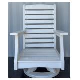 White Poly Swivel Chair