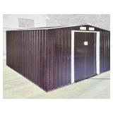 LandHonor 8x10 Galvanized Apex Roof Metal Sh