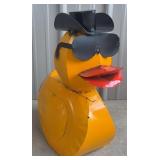 16.5" Metal Duck w/ Cowboy Hat & Sunglasses