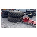 (4) Goodyear Radials 20.8x38 Combine Straddle Dual