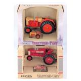 1/16 + 1/43 Ertl Farmall 350 and Case 600 Tractors