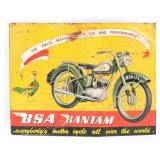 Contemporary BSA Bantam Motorcycle Advertising Sig