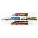 (4) 1/64 Scale Pulling Tractor Semi Trucks with Tr