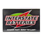 SST Embossed Interstate Batteries Advertising Sign