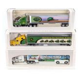 (3) 1/64 SpecCast John Deere Semi Trucks & Trailer