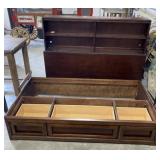(L) Large Wood 3 drawer platform bed