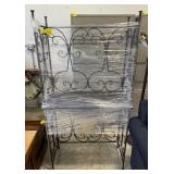 (L) Decorative Metal Shelving Unit 61" x 31" x