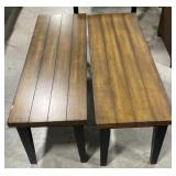 (L) 2 Wood Coffee Tables. 46" x 18-1/2" x 16"