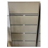 (L) Metal 5 Drawer Cabinet With Lock. 65? x 18?