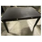 (L) Dark Wood Coffee Table With Drawer. 48" x 30"