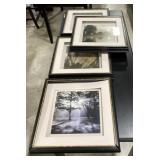 (L) 4 Nature Themed Photos In Frames. 18" x 18"