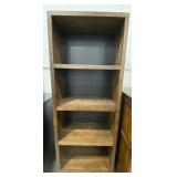 (L) Wood Bookshelf. 65" x 24" x 12-1/2"