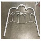 (L) White Metal Decorative Bed Frame. 54" x 38"